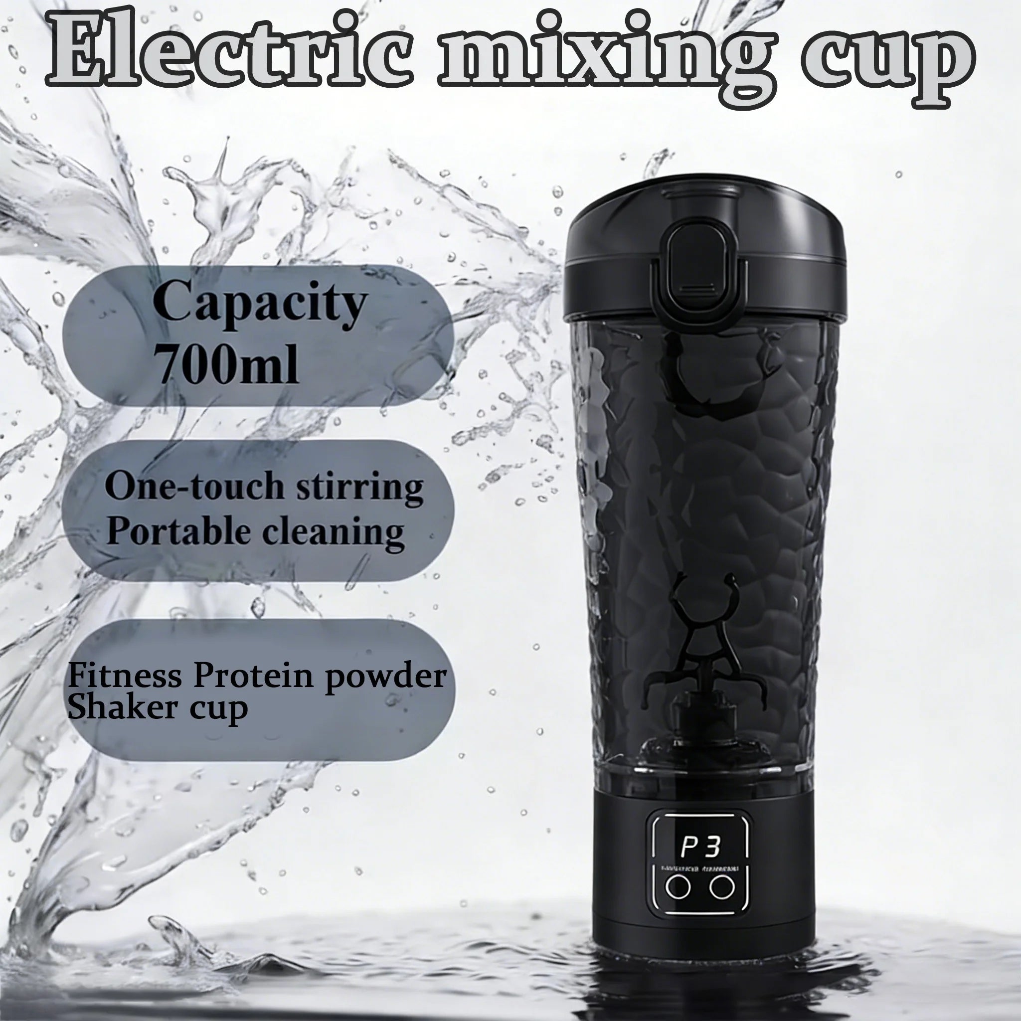 Automatic Mixing Cup 3 Speed Power Electric Shaker Cup For Milkshake Coffee Protein Powder Fitness  Shaker Cup Kitchen Outdoor