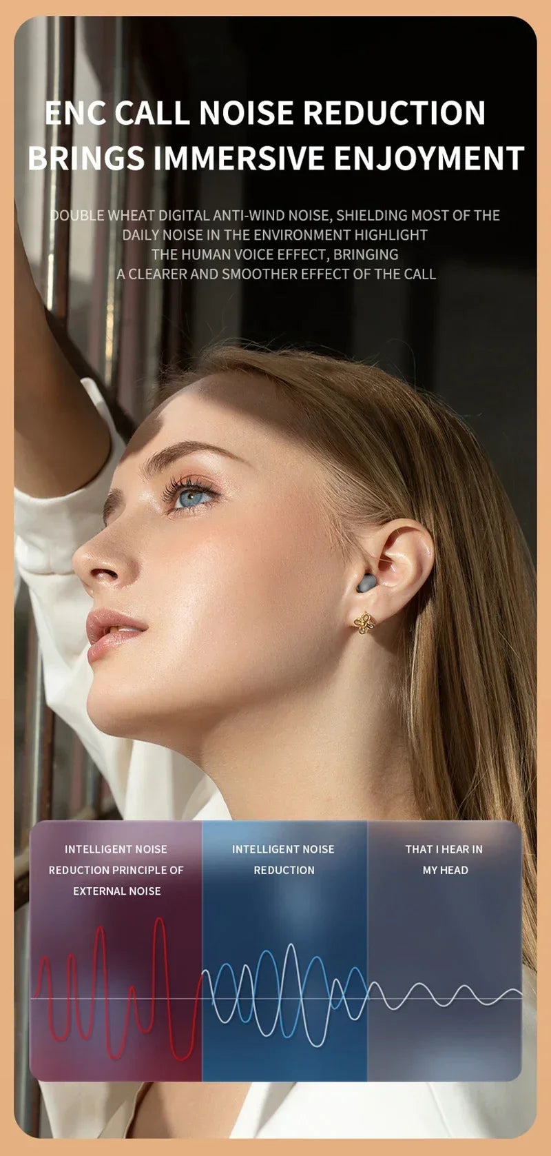 Lenovo Mini Bluetooth 5.3 Headset HD Hifi Earbuds Invisible Sleep Game Sports Headphones Touch Control Earphones for Men Women