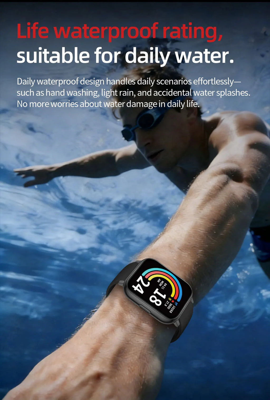 LIGE 1.83" HD Screen Smartwatch Fitness Health Monitor 2026 New Bluetooth Call Waterproof Call Reminder Smart Watch Men Women