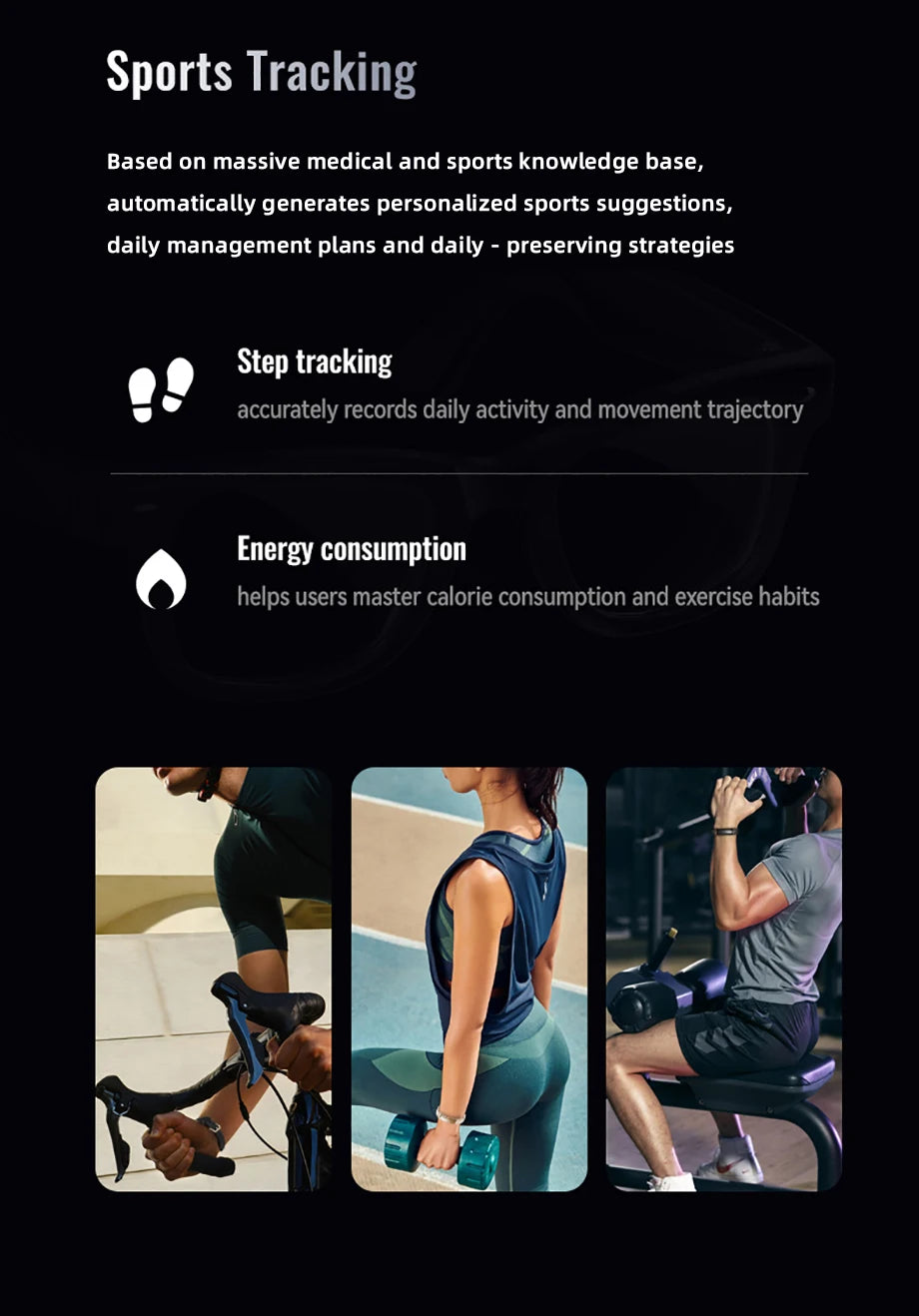 LIGE No Screen Smart Bracelet Blood Oxygen Health Monitor Watches Waterproof Sports Fitness Women's Smart Watch for Android ios
