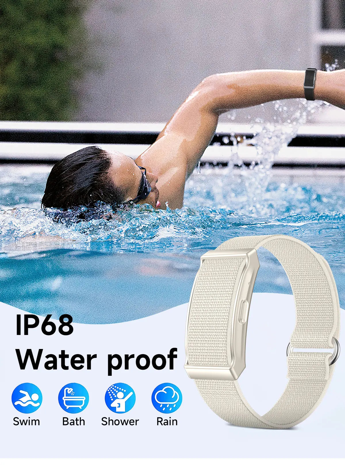 2025 New Screenless Smart Watch Men Sport Outdoors Fitness Tracker Heart Rate Monitor IP68 Waterproof Smartwatch For Andrio iOS