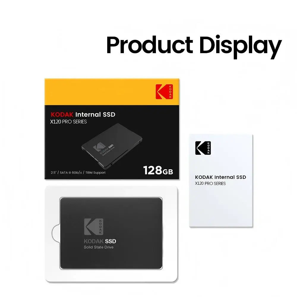 KODAK x120Pro 2.5 Inch Solid State Drive SSD SATA3.0 High-Speed Interface 550M/S Read Speed Suitable for Desktops Laptops