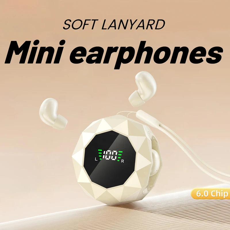 MINI Headphones Wireless Bluetooth Earphones 6.0Chip In Ear Invisible Headsets HIFI Bass Sleep Earbuds Noise Reduction Earphone