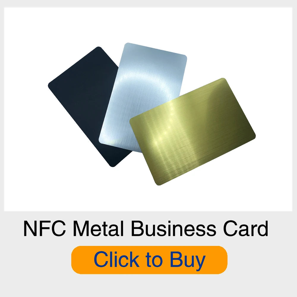10 Pcs PVC NFC Cards, 13.56MHz, 504 bytes: perfect for business & social recognition