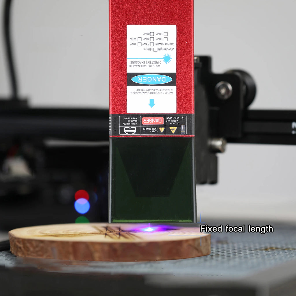 10W Laser Module 450nm Engraving Laser Head Adjustable Focal Length High Precision Engraving Plastic Leather for Cutting Machine