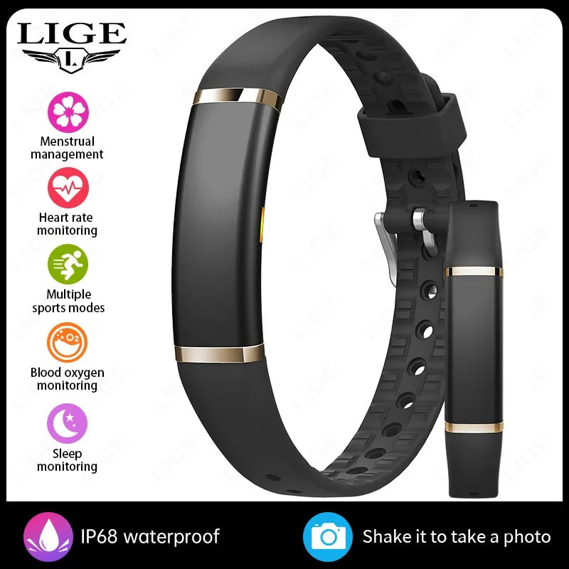 LIGE No Screen Smart Bracelet Blood Oxygen Health Monitor Watches Waterproof Sports Fitness Women's Smart Watch for Android ios