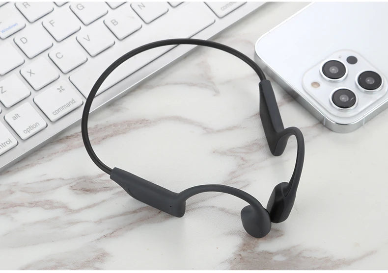 Canfon G06 Bone Conduction Bluetooth Headset 140mAh Running Sports Headset Hanging Ear Ultra Wireless Bluetooth Headset,A