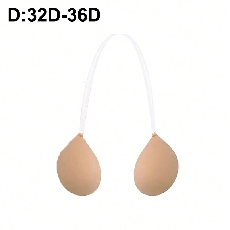 Invisible Bra With Straps Non-Slip Style Lift Enhance Bust Strapless Push Up Anti-convex Bra Women's Lingerie Underwear Access