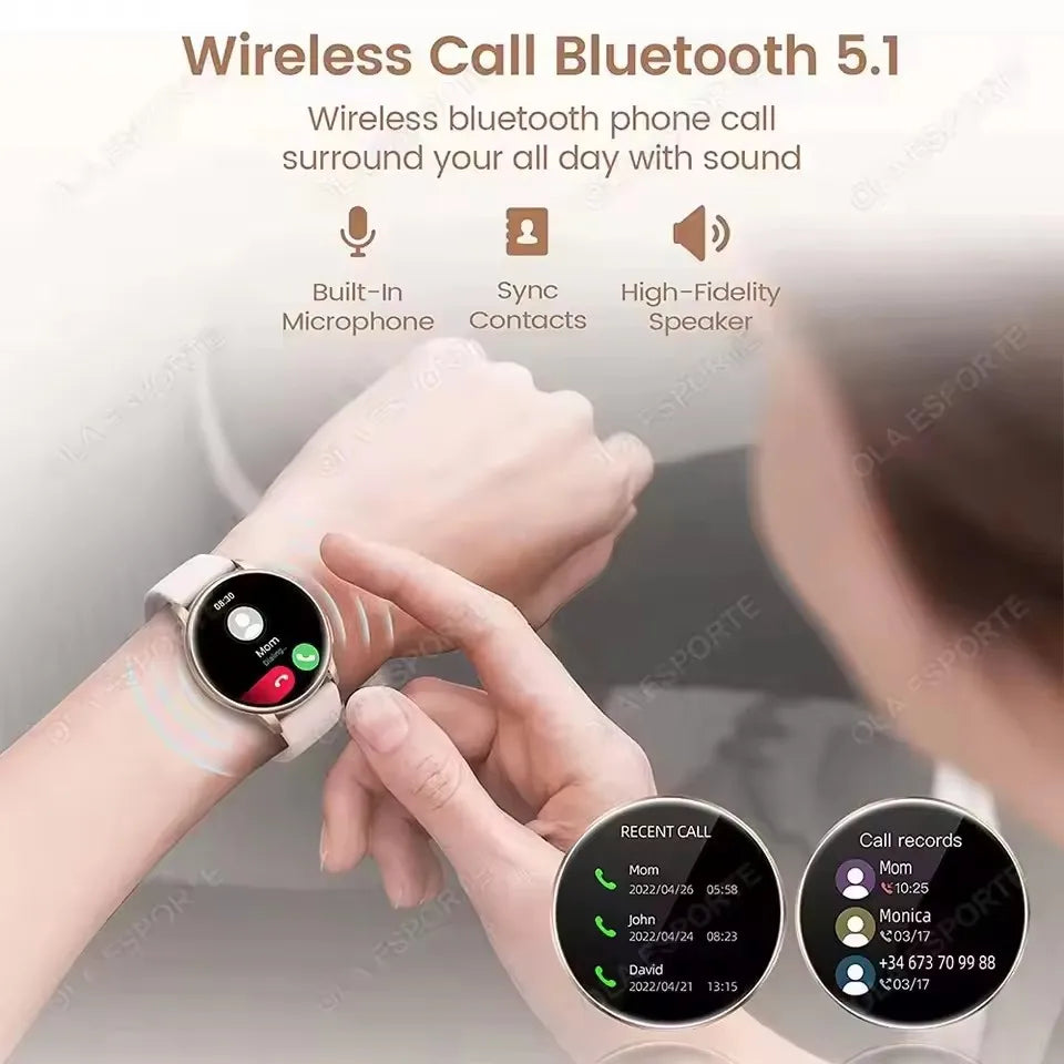 Smart Watch 1.32inch HD AMOLED Screen Bluetooth Call Health Monitor Smartwatch Men Women Fitness Sports Watches For Android IOS