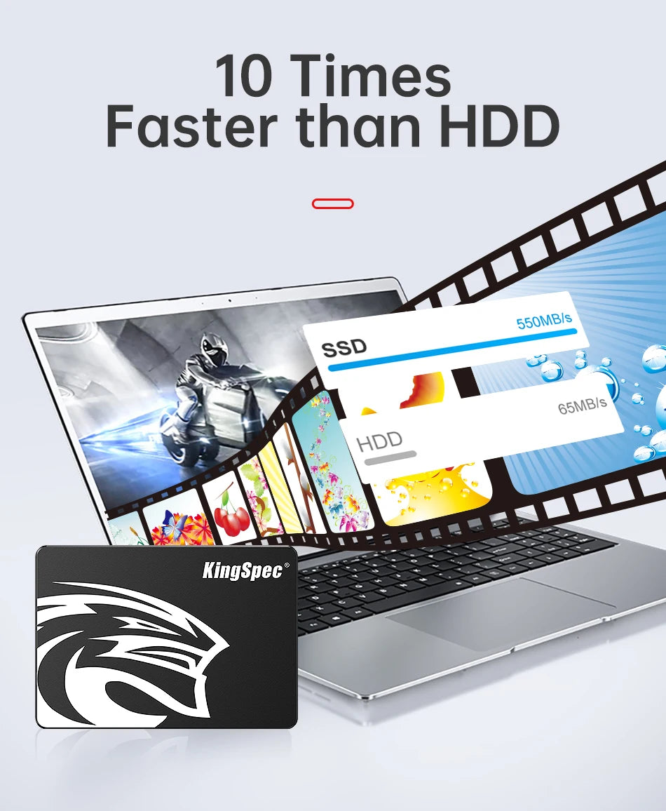 KingSpec SSD 2.5'' SATA3 256GB 64GB 128GB Hdd 512GB 1TB 2TB SSD Internal Disk Solid State Drive Hd for Laptop Desktop PC