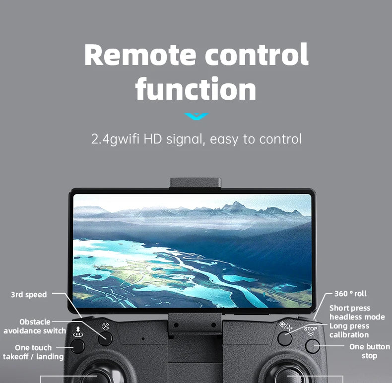 X6Pro Mini Drone 4K Professional HD Camera with Large Screen 2.4G WIFI FPV Dron Brushless Optical Flow Hover Folding Quadcopter