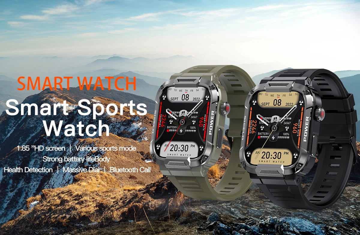 Military Smart Watch Men GPS Tracker Wireless Call Fitness Hours Waterproof Sports Smartwatch for Women Android IOS Phones 2025