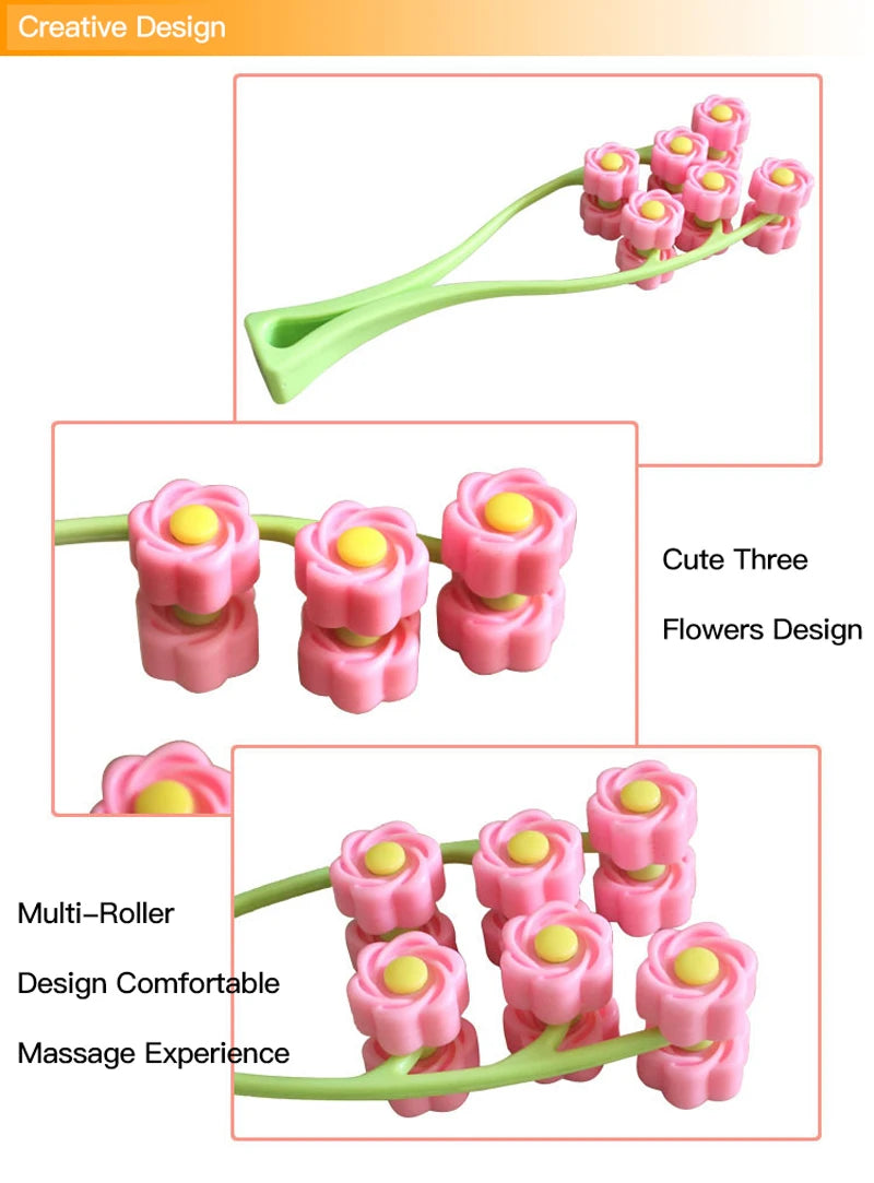 Facial Massager Roller Portable Flower Shape Anti Wrinkle Face-Lift Slimming Face Relaxation Massage Roller Beauty Tools Hot