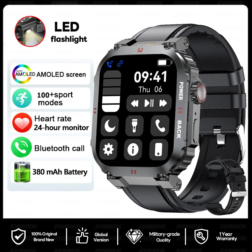 Outdoor Military Smartwatch Men GPS Sports Android iOS 1.91-inch Touch Screen Bluetooth Call Waterproof Smart Watch Android IOS