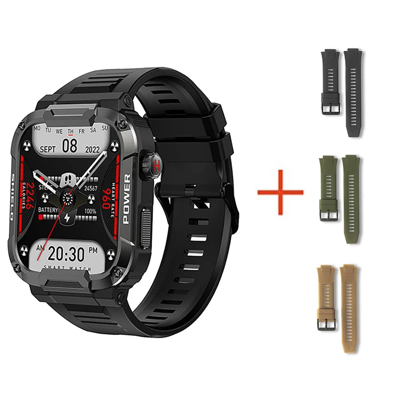 Military Smart Watch Men GPS Tracker Wireless Call Fitness Hours Waterproof Sports Smartwatch for Women Android IOS Phones 2025