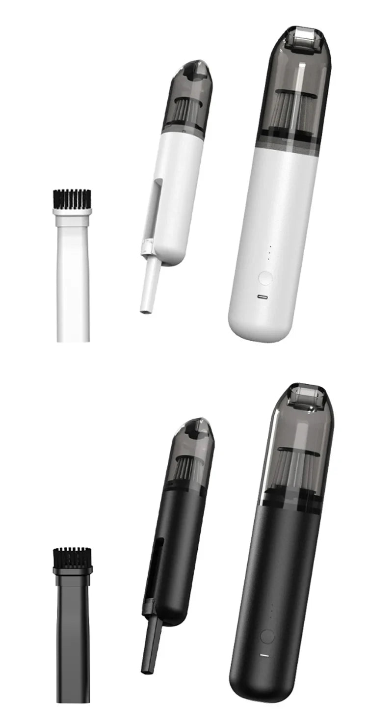 Mini Portable Car Vacuum Cleaner, Type-C Rechargeable Wireless Blower & Suction, Multifunctional, Ideal for Car
