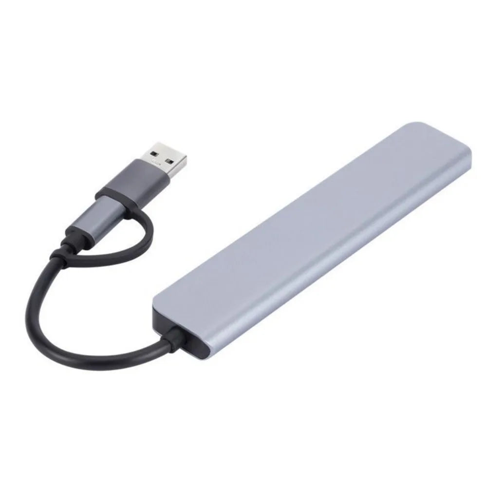 1 To 7 Type-c Expansion Dock Hub Multi Interface Multifunctional 7-in-1 USB Splitter Splitter Grey Type-C Docking Station