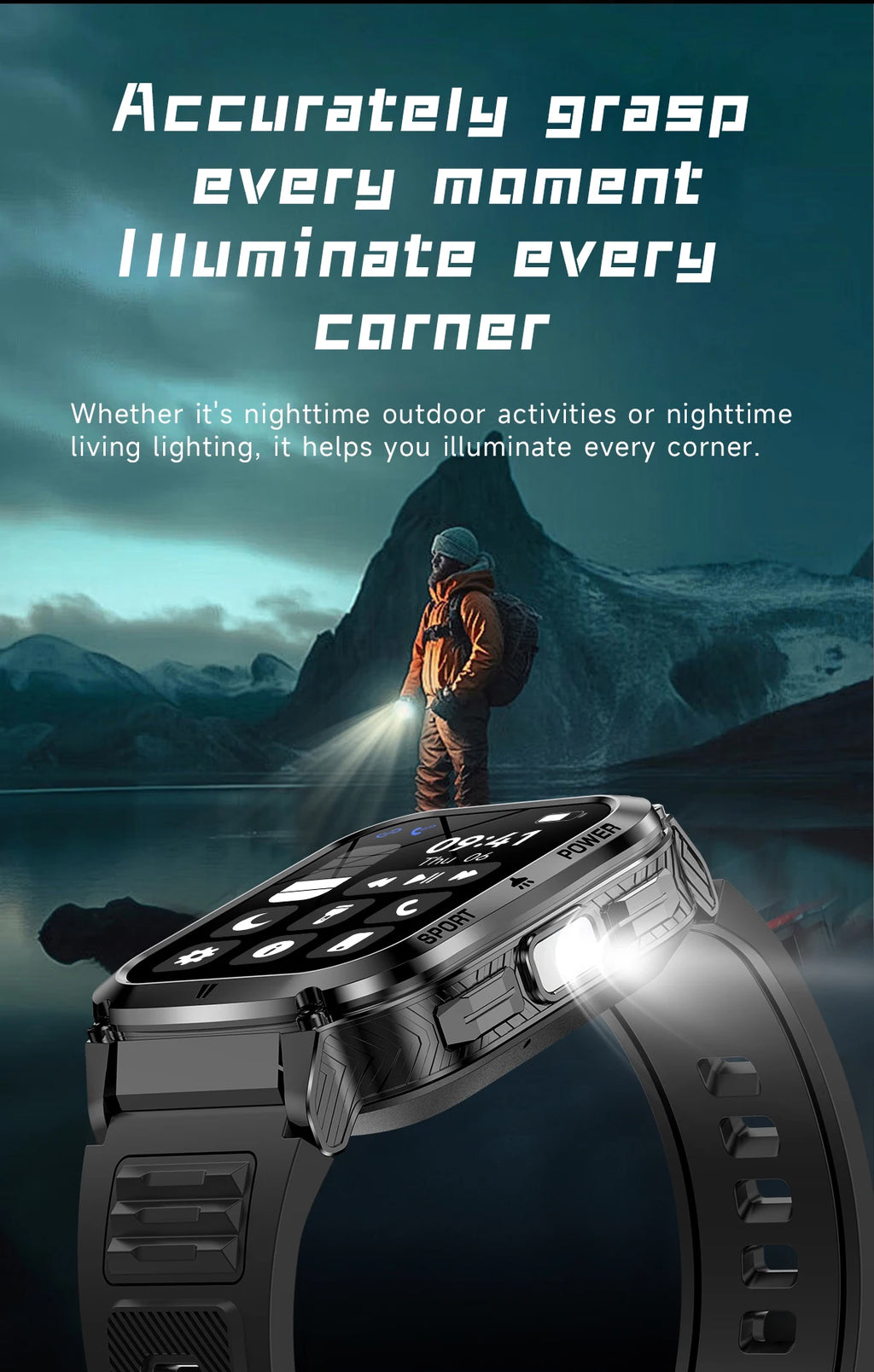 Smart Watch Men Women 1.83" AMOLED Screen 1000mAh Bluetooth Call Sports Fitness Bracelet IP68 Waterproof Smartwatch For Android
