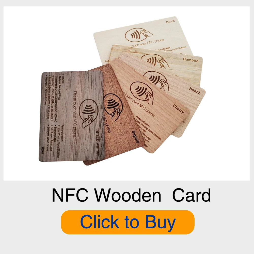 10 Pcs PVC NFC Cards, 13.56MHz, 504 bytes: perfect for business & social recognition