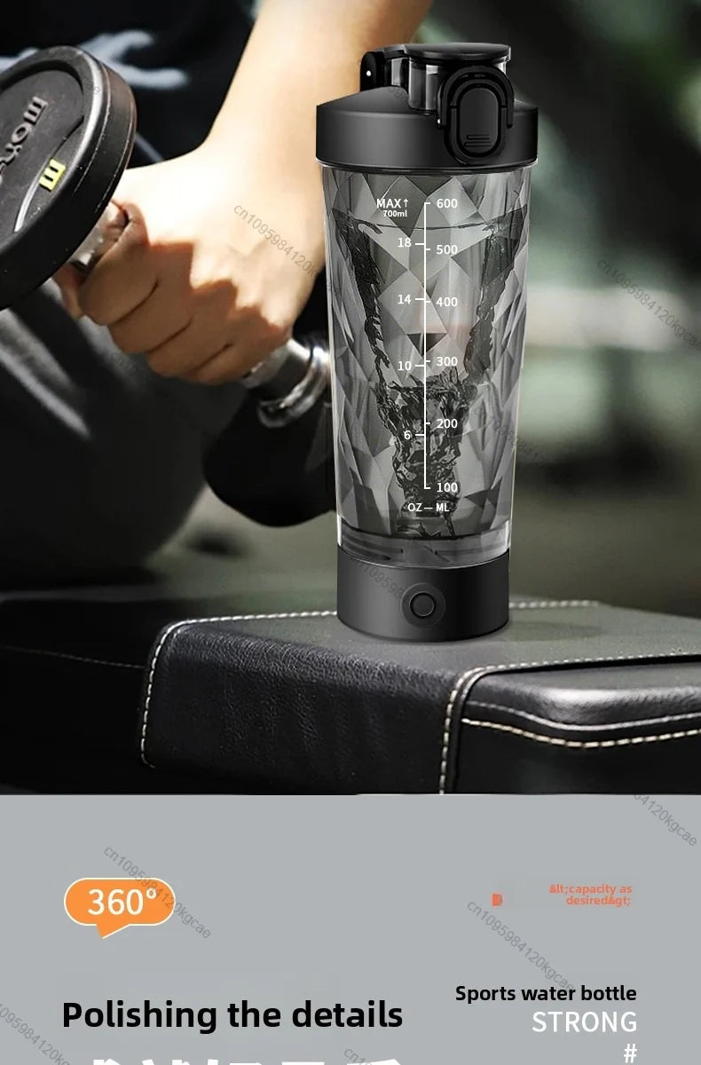 Portable Protein Shaker 700ml Fitness Bottle with Electric Mixing Sheet for Fitness Enthusiasts Athletes Perfect For Outdoor Gym