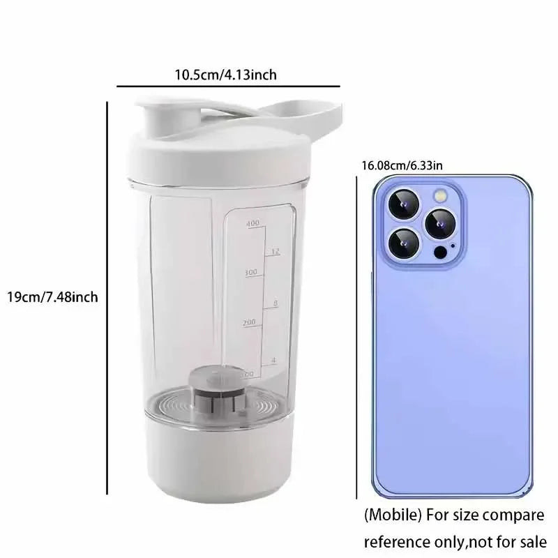 USB Rechargeable TransparentFood-Grade PP Material with Measurement Markings, Perfect for Coffee,Protein Shakes