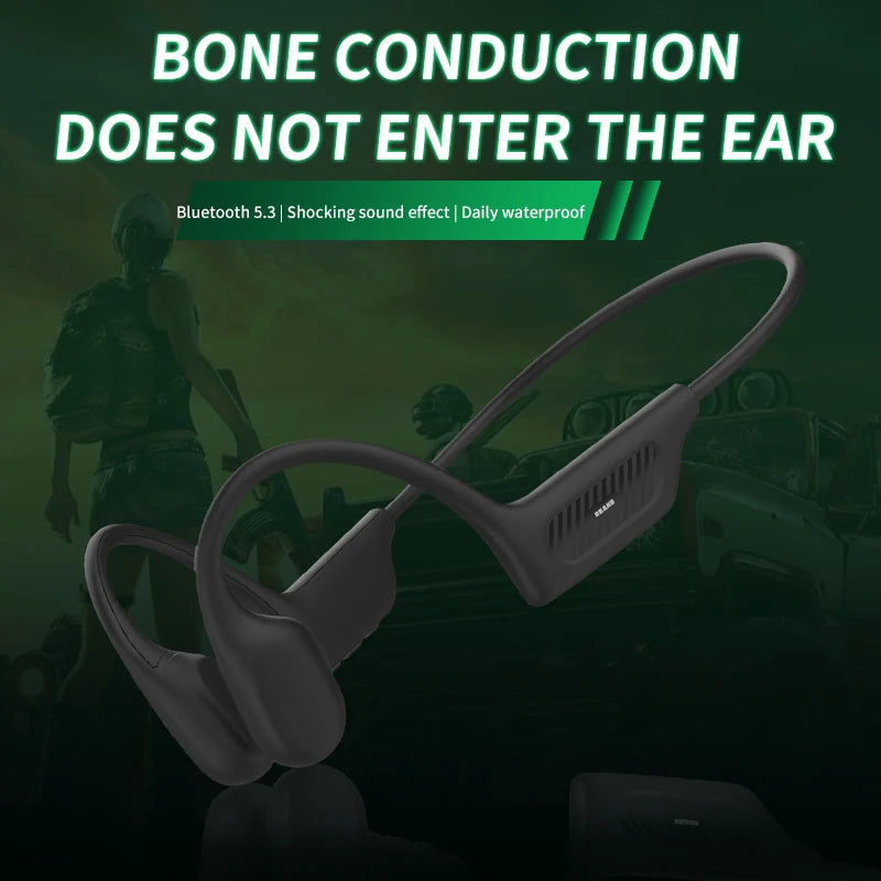 Canfon G06 Bone Conduction Bluetooth Headset 140mAh Running Sports Headset Hanging Ear Ultra Wireless Bluetooth Headset,A