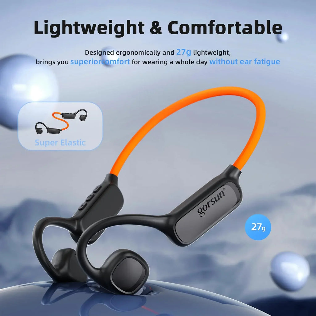 Wireless Bone Conduction Earphones Bluetooth 5.3 Sports Headphones Ear Hook Headsets for Running Driving