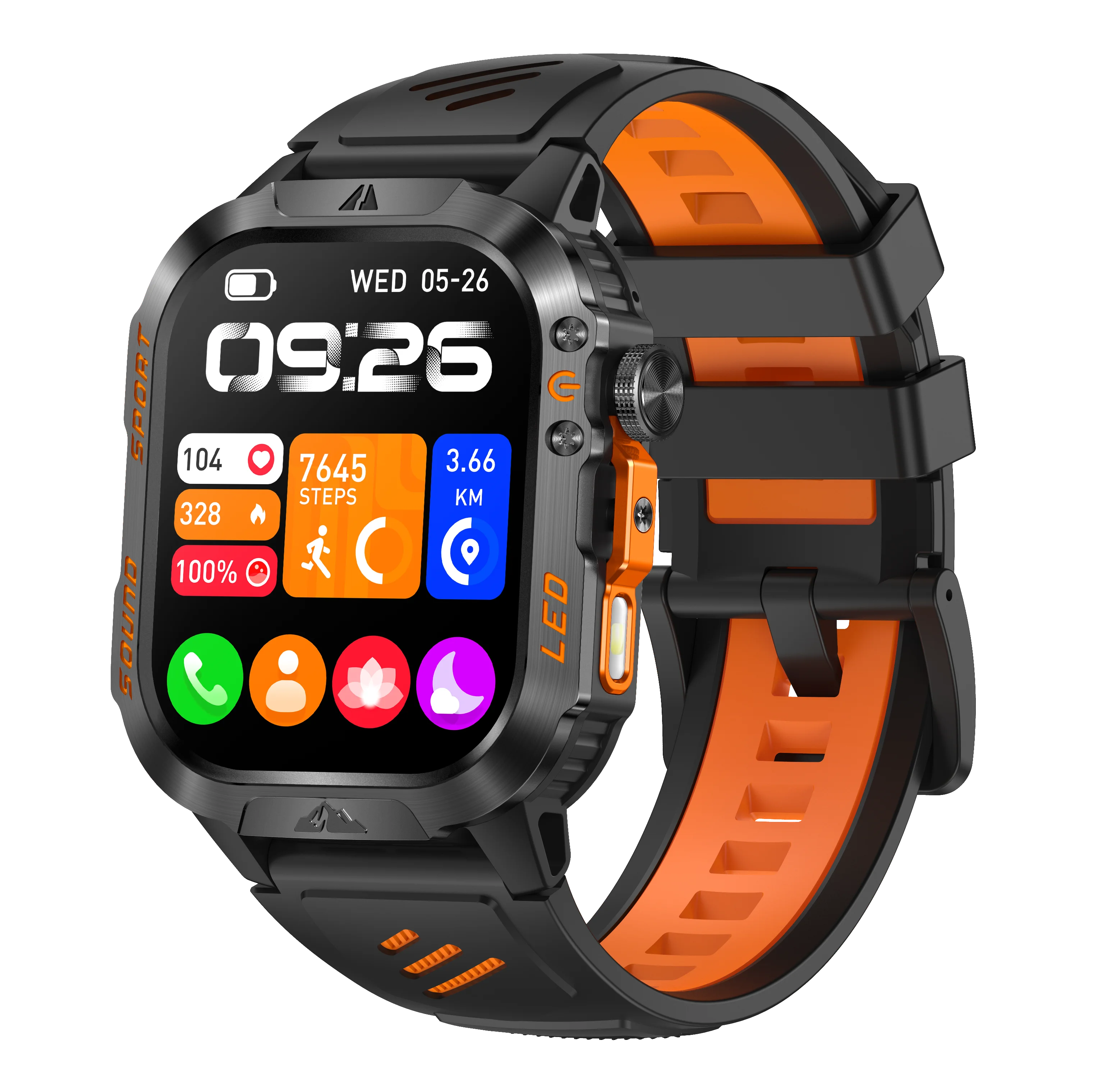 New Smart Bracelet Watch Bluetooth Call Heart Rate Blood Oxygen Pressure Weather Phyiological Cycle Sports Tracker