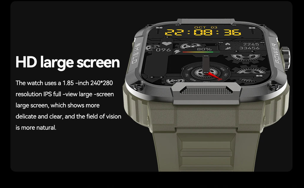 Military Smart Watch Men GPS Tracker Wireless Call Fitness Hours Waterproof Sports Smartwatch for Women Android IOS Phones 2025