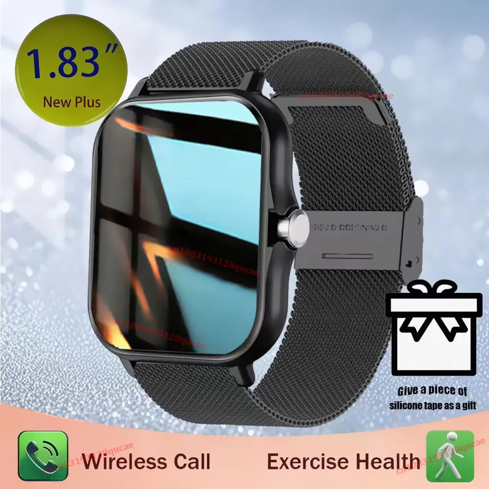 1.83'' Sports Smart Watch Fitness Clock Health Monitor Waterproof Smartwatch Wireless Call Watches For Men Women Android Ios New