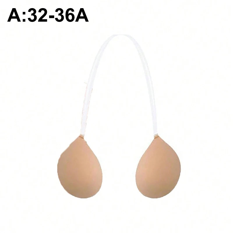 Invisible Bra With Straps Non-Slip Style Lift Enhance Bust Strapless Push Up Anti-convex Bra Women's Lingerie Underwear Access