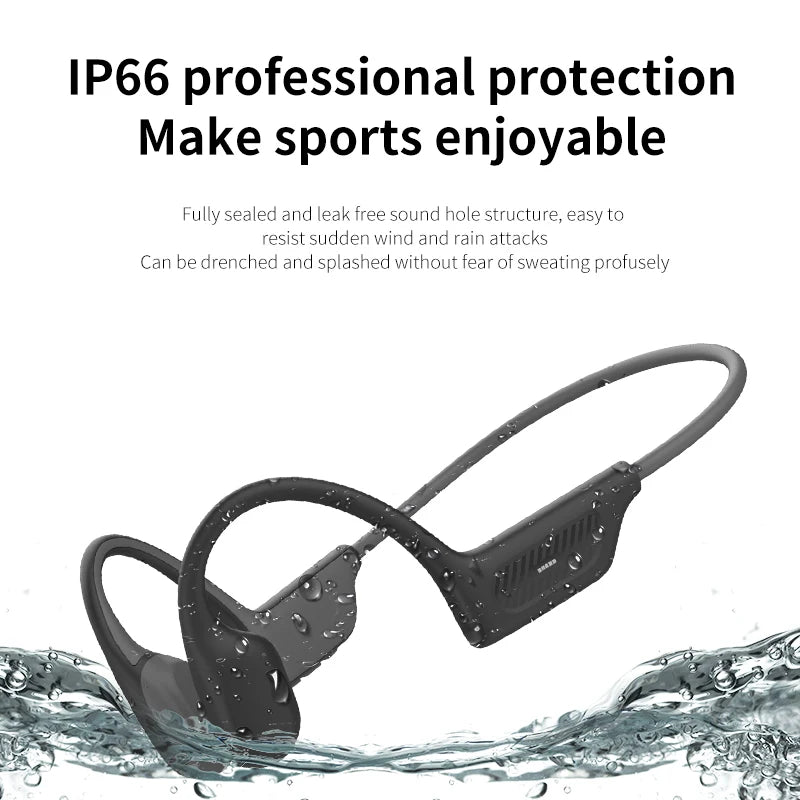 Canfon G06 Bone Conduction Bluetooth Headset 140mAh Running Sports Headset Hanging Ear Ultra Wireless Bluetooth Headset,A
