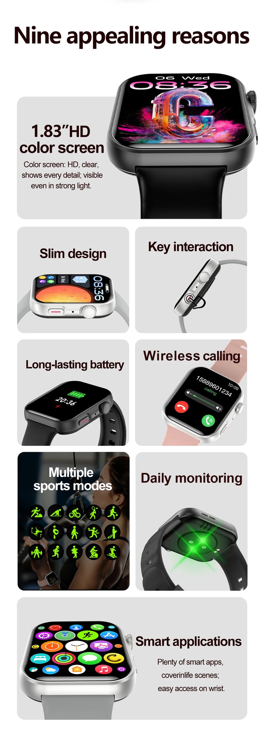 LIGE New Bluetooth Call 1.83" AMOLED Smart Watch For Android IOS Dynamic Island Men Women Sports Fitness Blood Oxygen Smartwatch