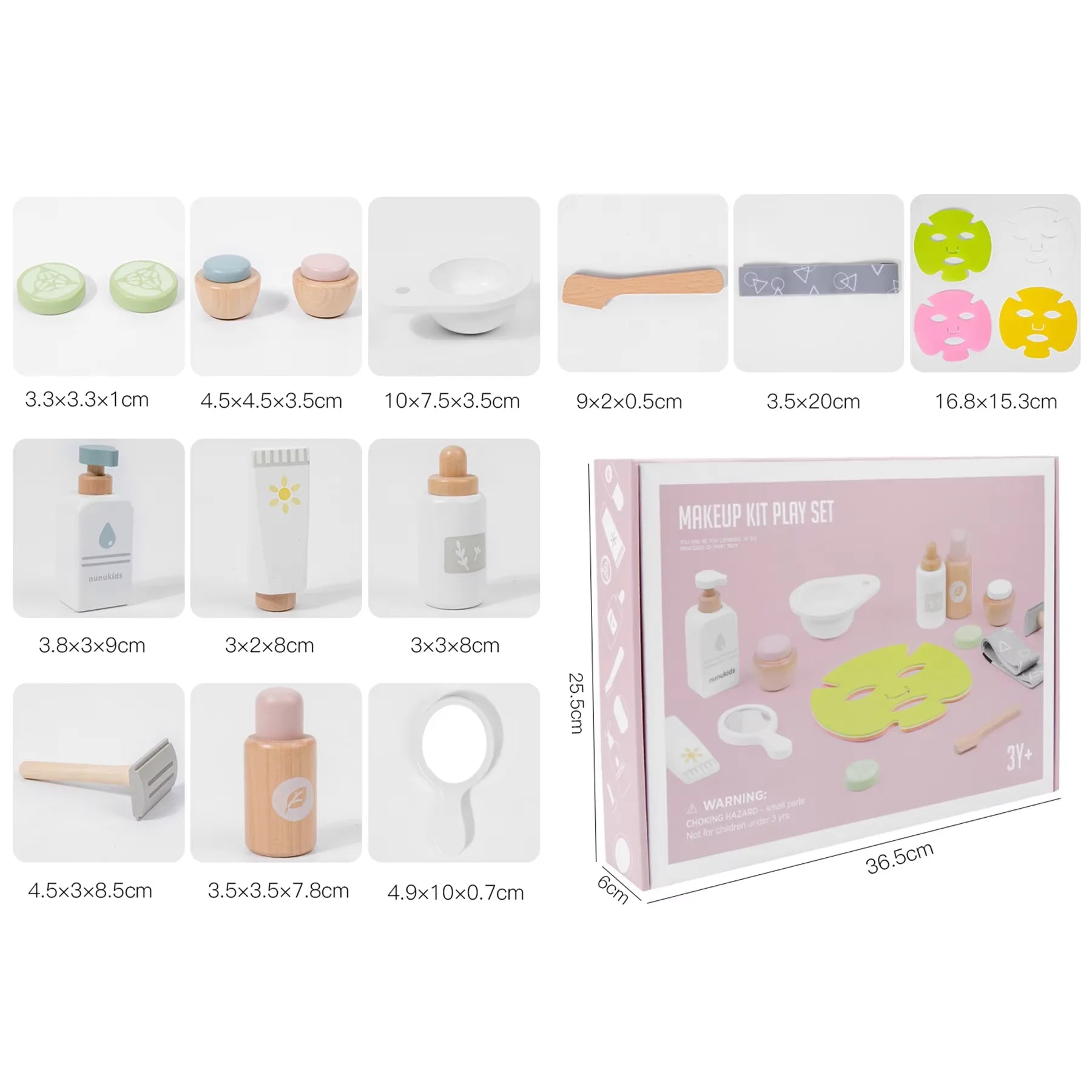 Girls Pretend Play Kid Make Up Beautiful Makeup Set Hairdressing Simulation Wooden Toy For Girls Children Dressing Cosmetic