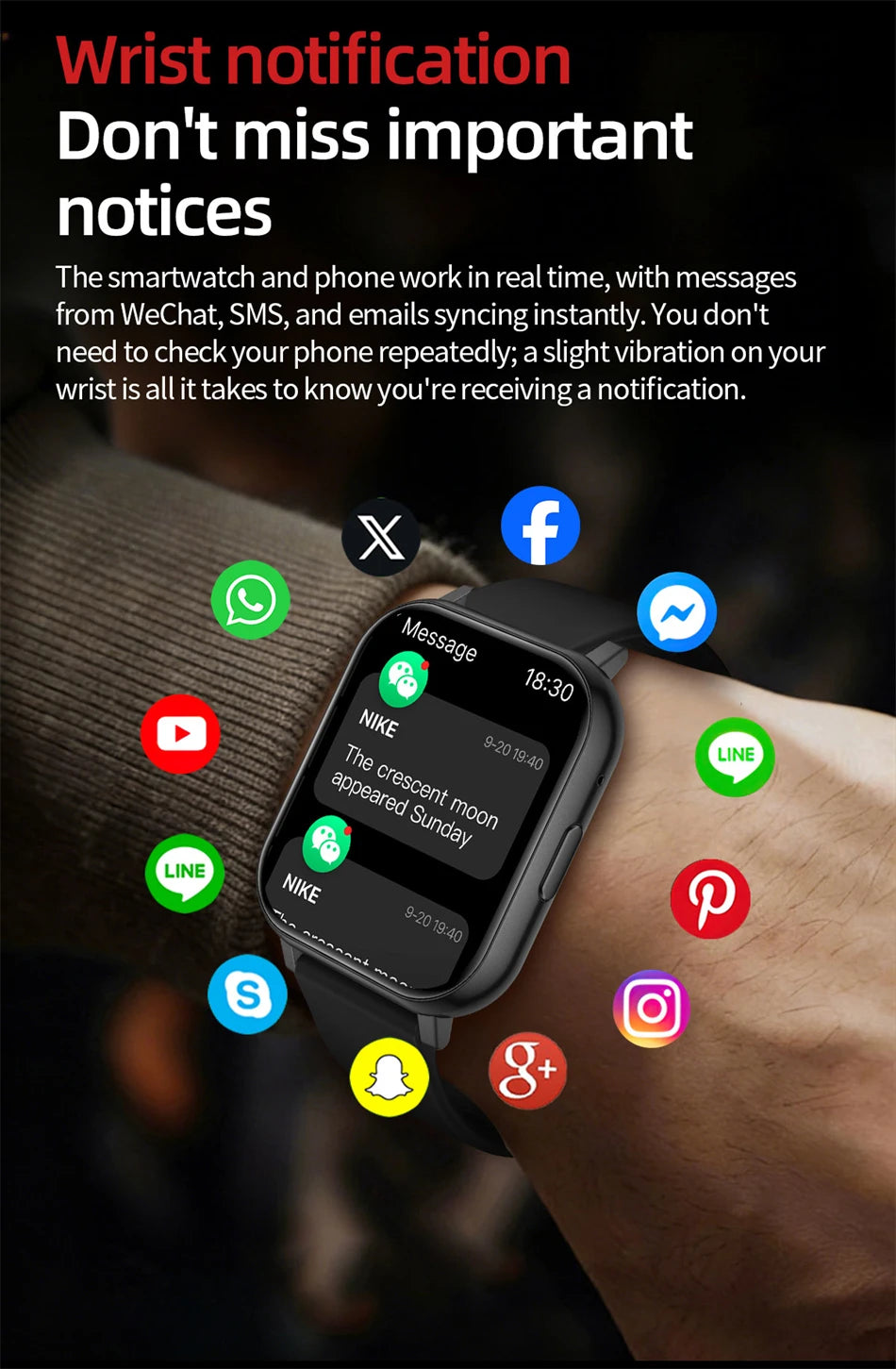 LIGE Digital Watches Women Smart Watch Men 1.83" Full Touch Screen Fitness Tracker Bluetooth Call Smartwatches for Android iOS
