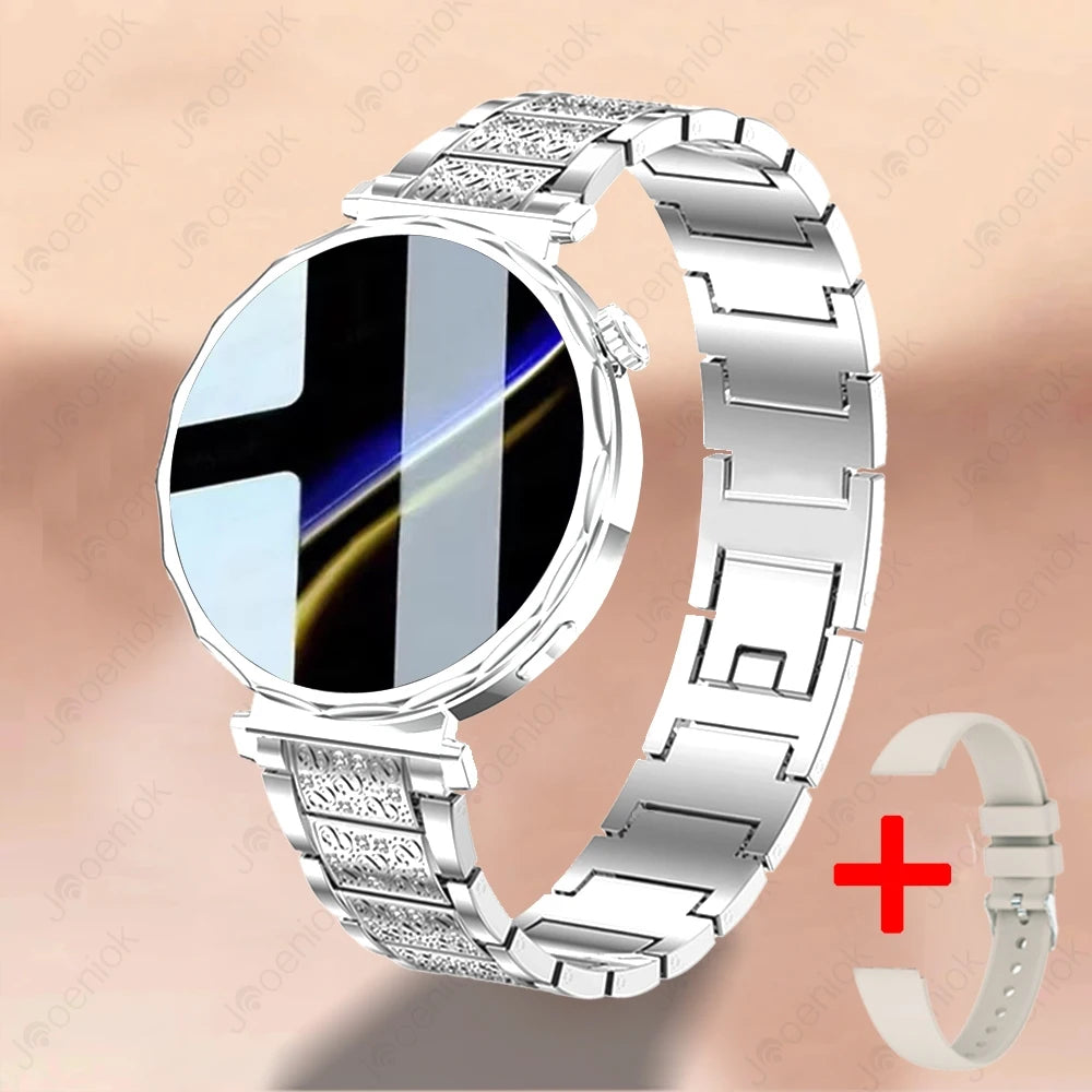 Bluetooth Call Smartwatches Ladies AMOLED HD Screen Heart Rate Monitor Bluetooth Call IP68 Waterproof Smart Watch 2025 New