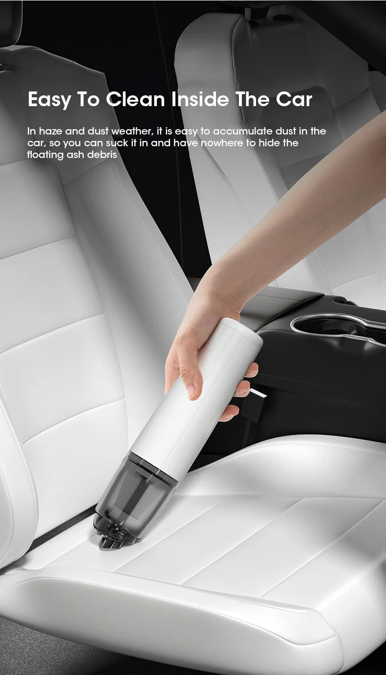Multi-Functional Mini Wireless Handheld Car Vacuum with Strong Suction Low Noise Portable Essential for Home and Car