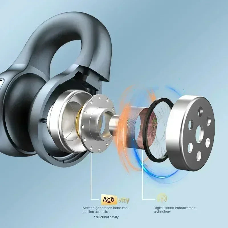 Wireless Earphone Noise Reduction Bluetooth LDE Power Display Earbuds in-Ear Headsets with Mic Touch Control for Phones
