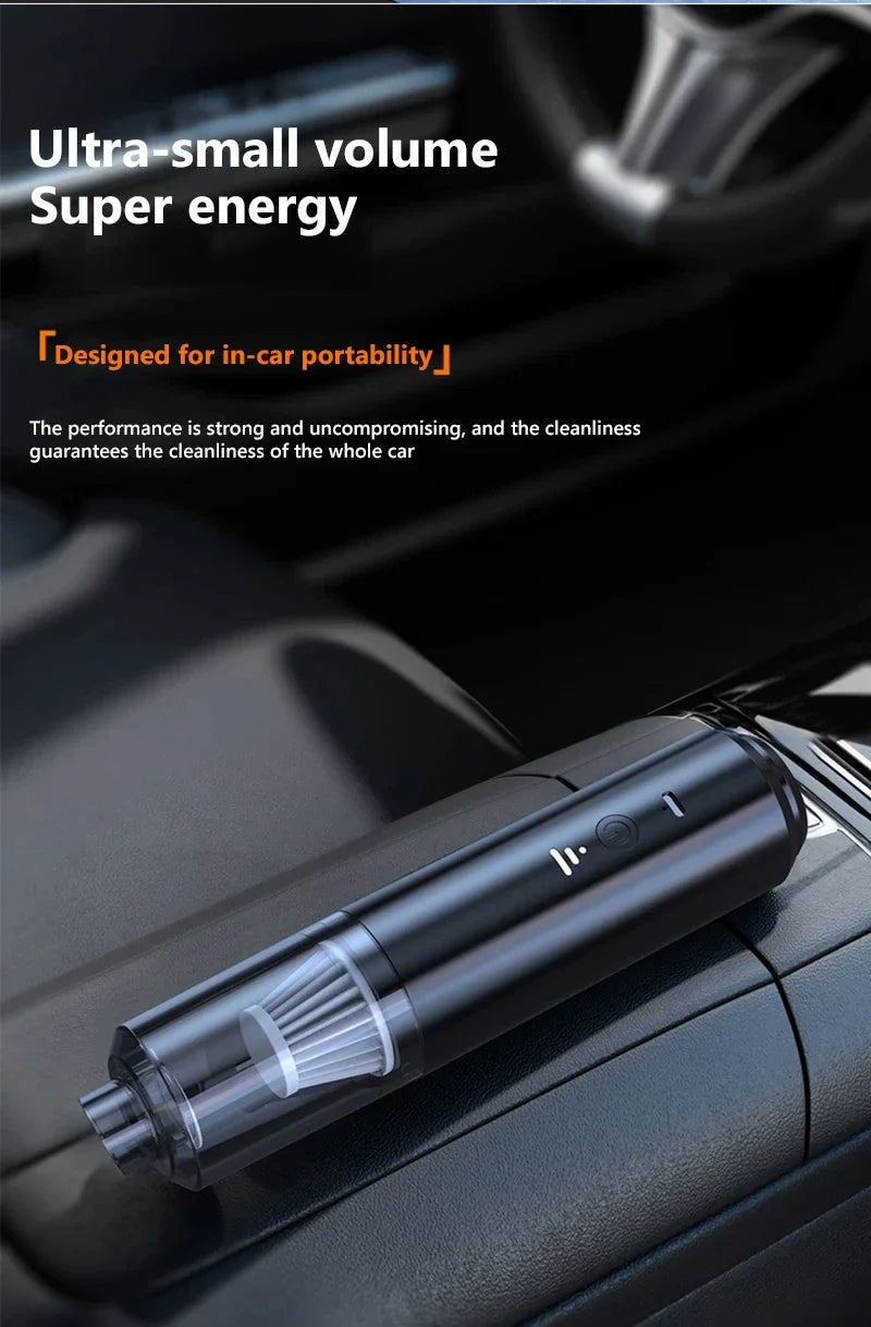 Mini Car Vacuum Cleaner Cleaning Powerful Suction Handheld Car Vacuum Cleaner Rechargeable for Car and Home Auto Vacuum Cleaner