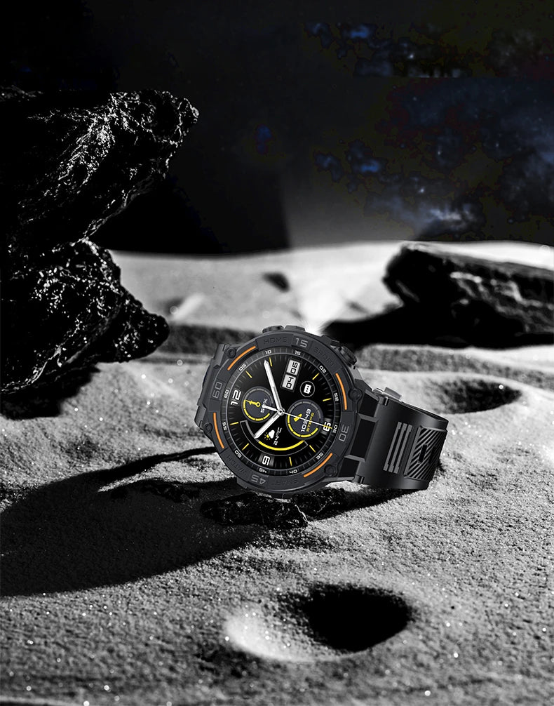 Outdoor Military Rugged Smartwatch Men Full Screen Touch 24 Hours Heart Rate 100+ Sports Mode Bluetooth Call Smartwatch