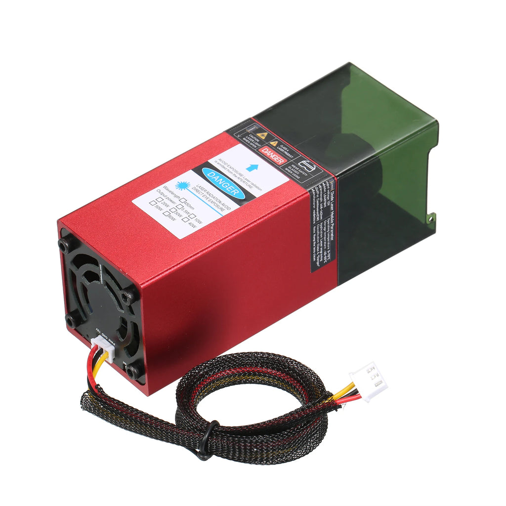 10W Laser Module 450nm Engraving Laser Head Adjustable Focal Length High Precision Engraving Plastic Leather for Cutting Machine