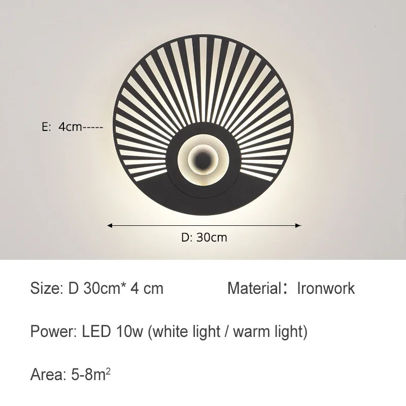 Modern Led Wall Light  Nordic Creative Color Living Room TV Home Decor Bedside Foyer Corridor Round Iron Wall Lamp