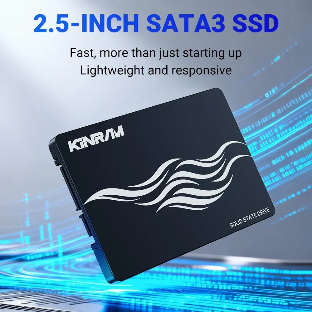 KinRam 256GB SSD 512GB 64GB 2.5 SATA 3 Desktop Hard Disk 120GB 128GB 240GB HDD Internal SATA3 Solid State Drive For PC Laptop