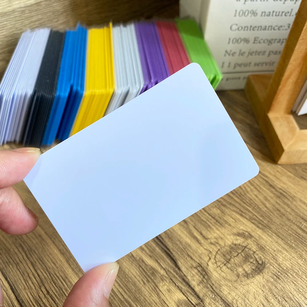 5PCS 13.56Mhz NFC215 504Bytes Blank Colorful PVC NFC Tap Card Smart Digital Social Media NFC Business Cards
