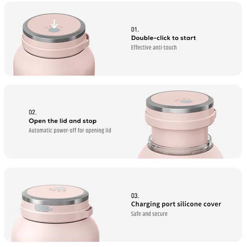 2026 Best Selling High Quality Portable USB Charging Blender 10 Stainless Steel Big Power for Smoothies Juices Outdoor Household