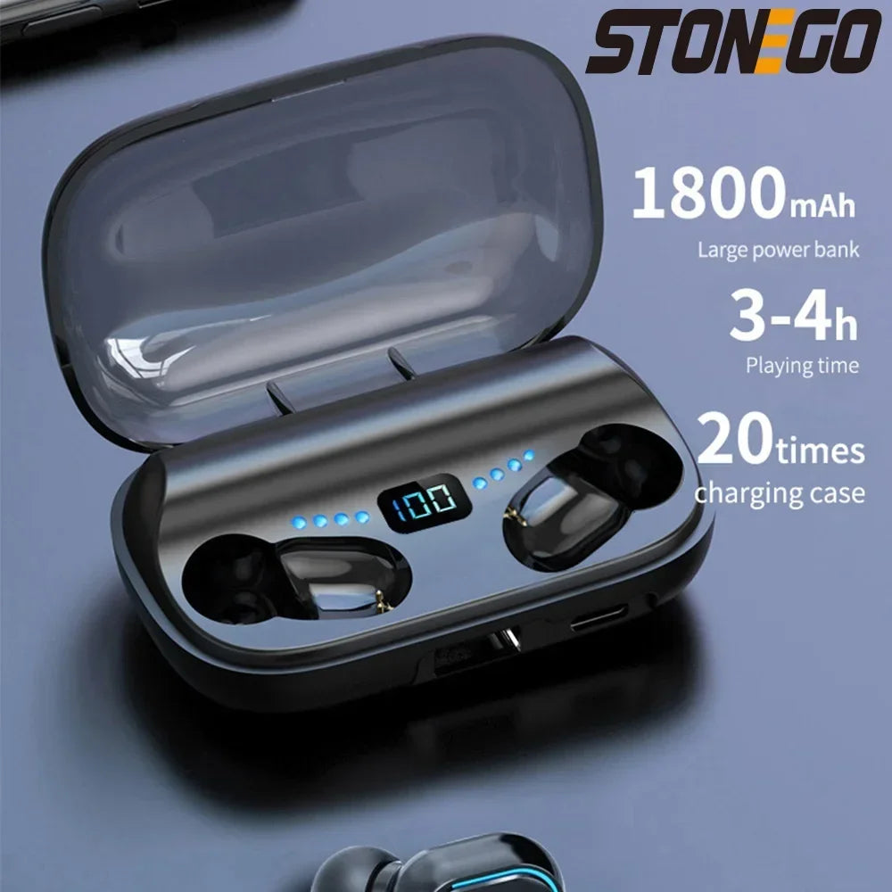 Bluetooth 5.0 TWS Earphones Noise Cancelling Touch Control Digital Display Wireless Sport Earbuds Stereo Headphones
