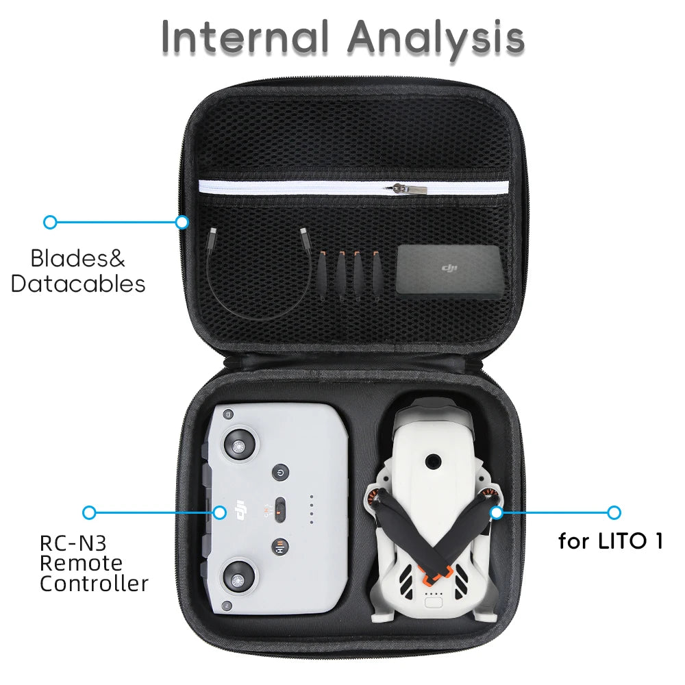 Portable Protective Storage Bag for DJI Lito X1 / Lito 1 Drone Carry Case for RC-N3 Remote Control & Battery Drone Accessories