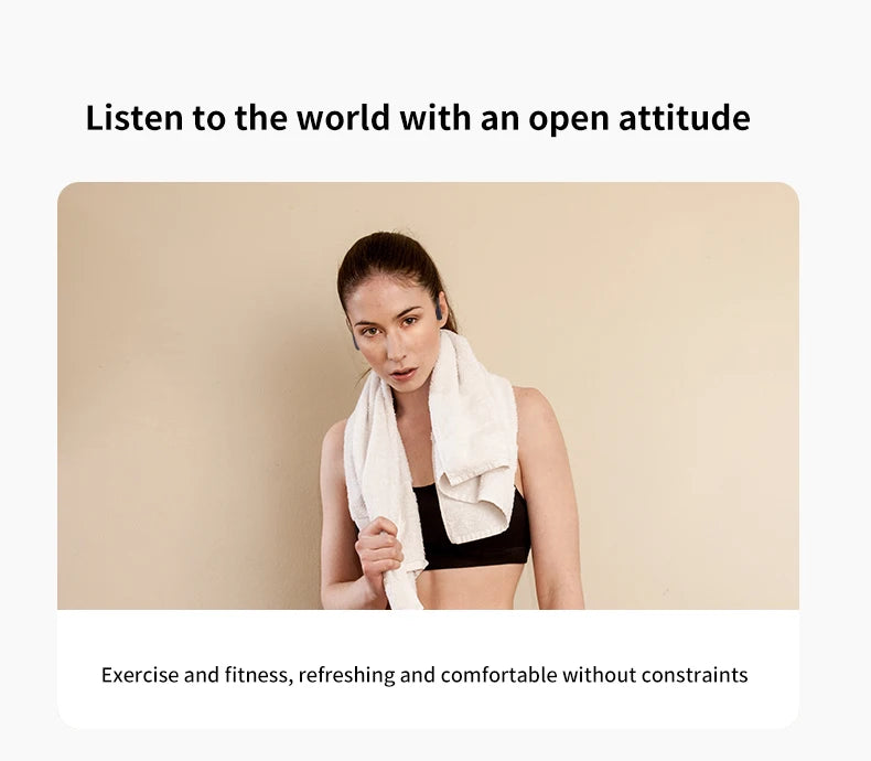 Canfon G06 Bone Conduction Bluetooth Headset 140mAh Running Sports Headset Hanging Ear Ultra Wireless Bluetooth Headset,A