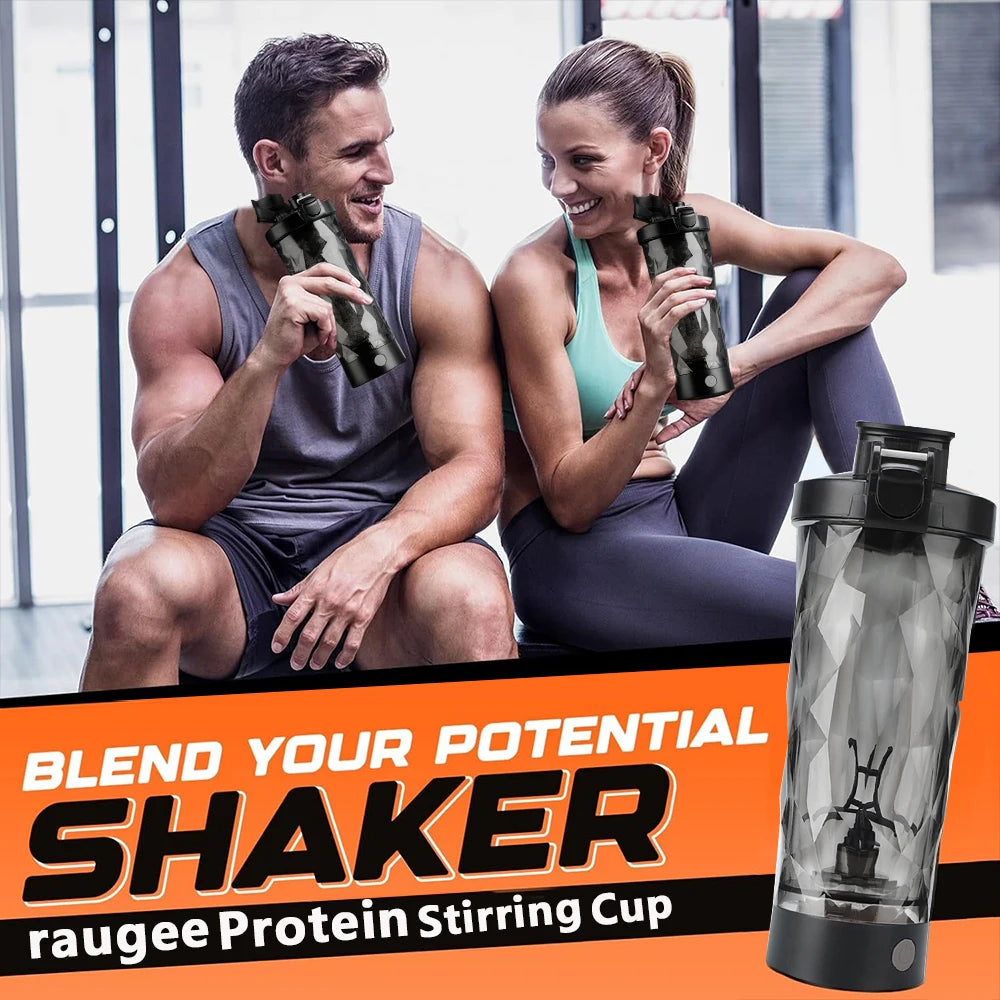 Electric Protein Shaker Bottle 700ML Automatic Shaker Mixing Cup USB Rechargeable Portable Mixer for Protein Shakes Milk Coffee