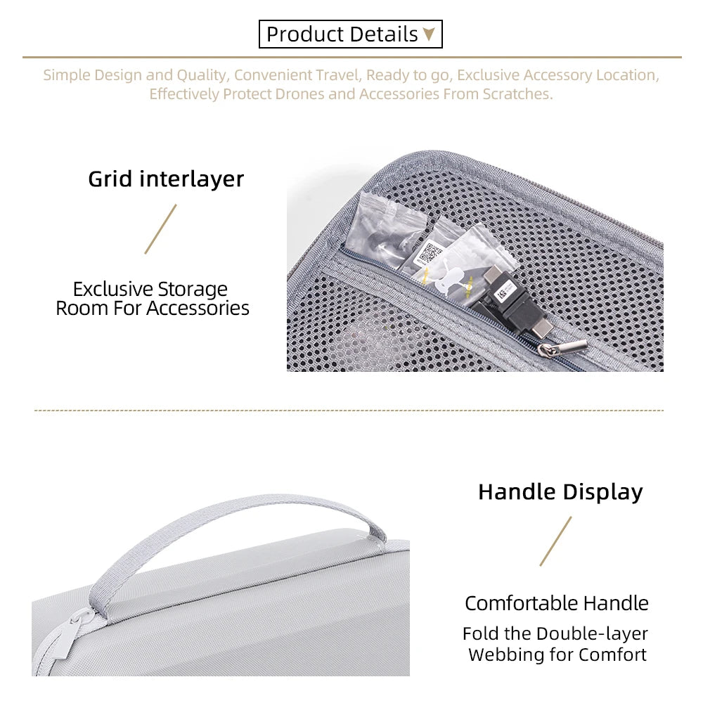 For DJI LITO X1 1 RC 2 RC N3 Portable Hard Shell Storage Bag Box Shockproof Travel Carrying Case Handbag Drone Accessories ﻿
